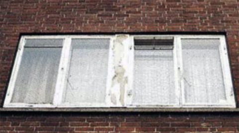 Afskalninger på vindue